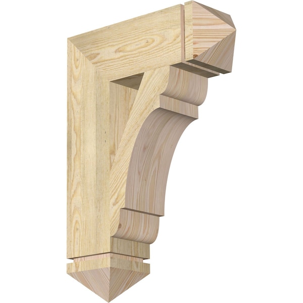 Ekena Millwork Olympic Arts & Crafts Rough Sawn Bracket, Douglas Fir, 6"W x 20"D x 28"H BKT06X20X28OLY03RDF - main